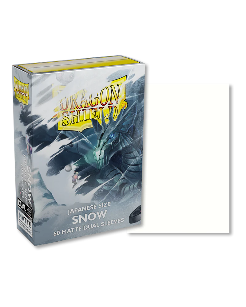 Dragon Shield Japanese Sleeves Matte Dual - Snow 60ct.