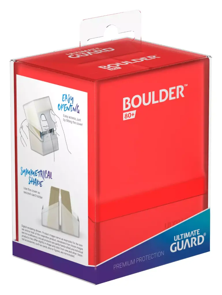 Ultimate Guard Boulder Deck Case(TM) 80+ Standard Size Ruby
