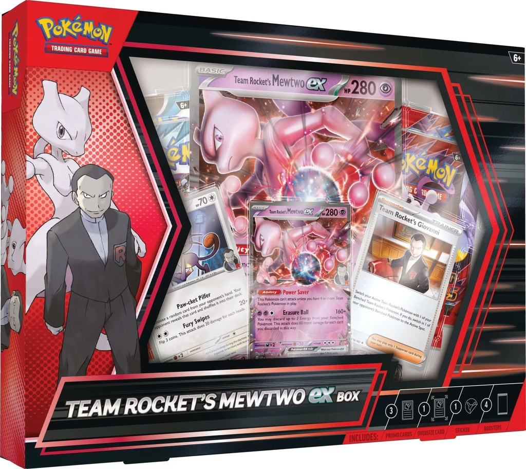 Pokémon TCG: Team Rocket’s Mewtwo ex Box Master Case 6ct. - ENGLISH