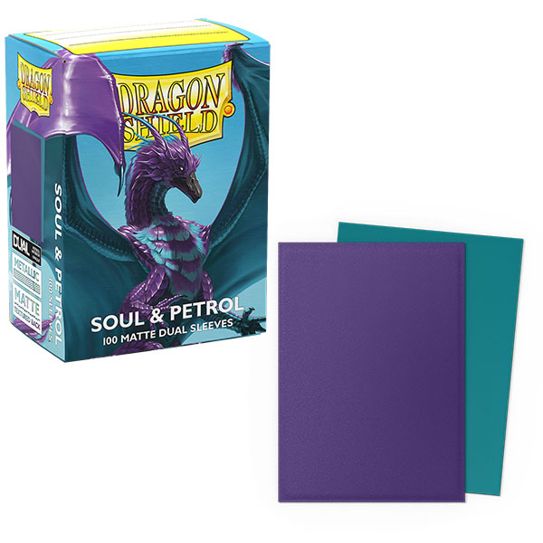 Dragon Shield Sleeves: Standard DUAL- Matte Soul & Petrol (100 ct.)